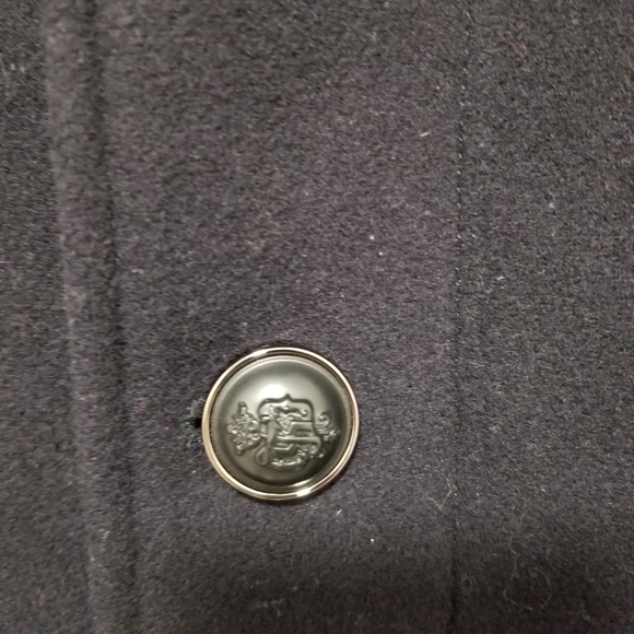 Faboer Womens Sz. 50 Peacoat US Sz. M Black Wool - Picture 3 of 16